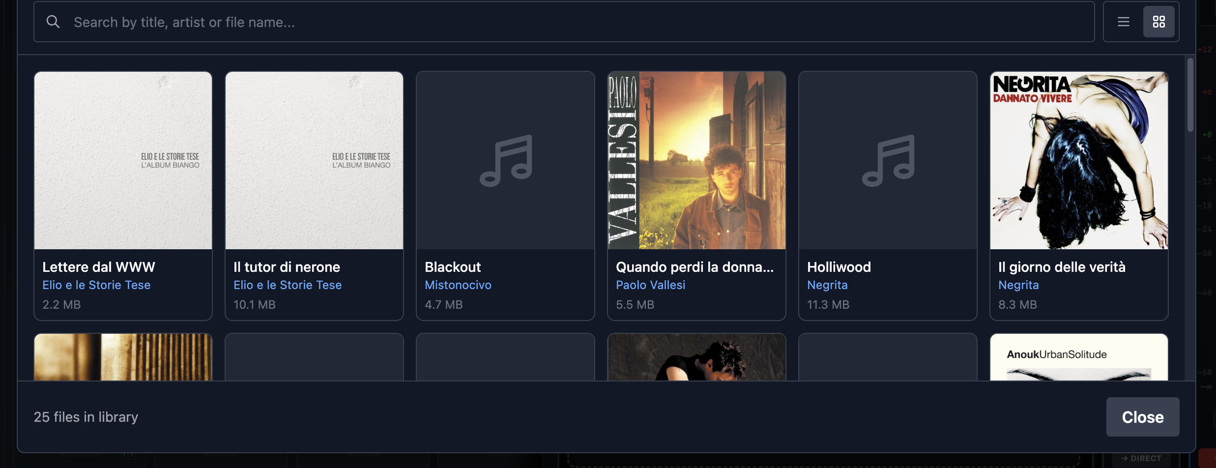 Audio Library Search