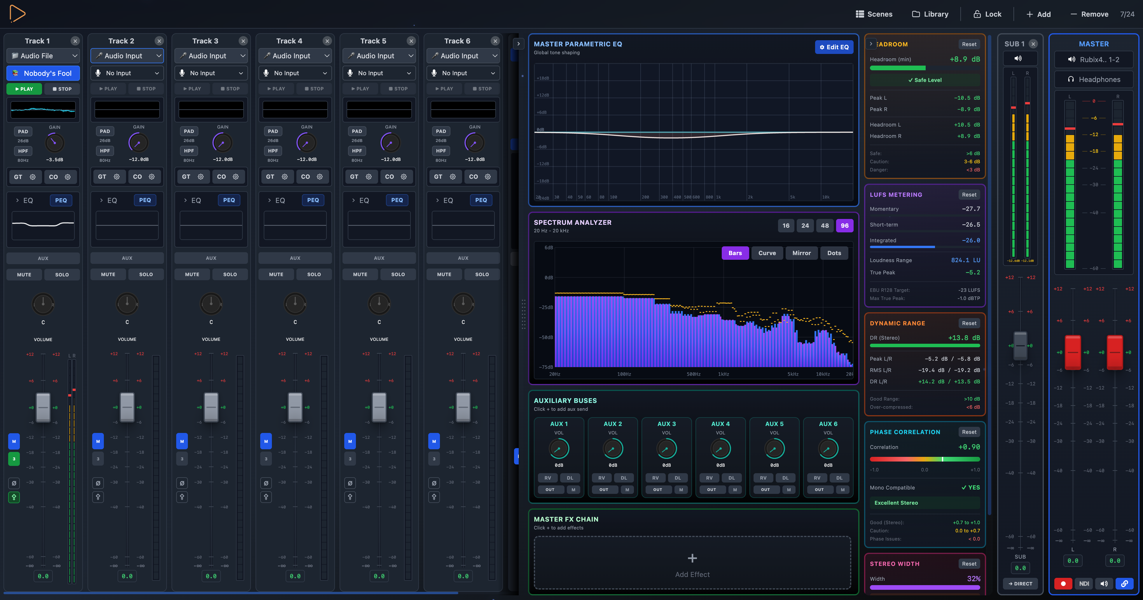 MMpro3 Mixer Interface